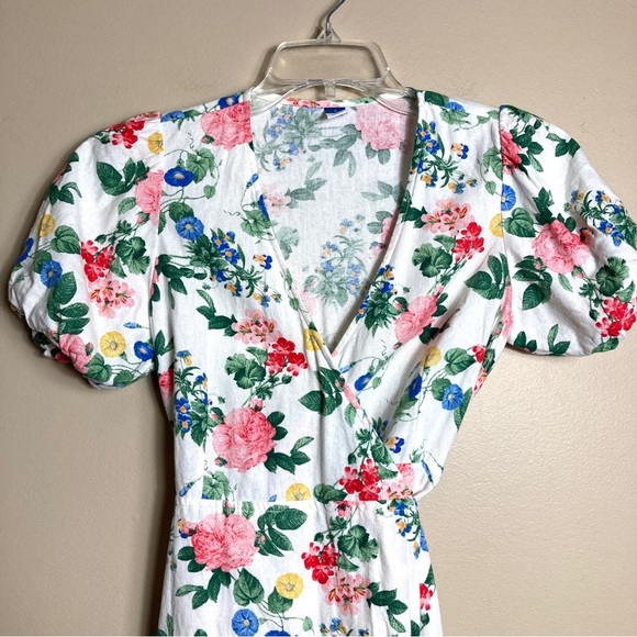 Old Navy Floral Puff-Sleeve Mini Wrap Dress - Picture 7 of 14